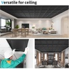 image:imageArt3d 48 Pack PVC Ceiling Tiles 24x24 Inches Waterproof Drop Ceiling TilesWall Panels for Interior Wall Decor Covers 192 Sqft Pure WhiteSquare Black