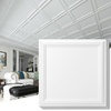 image:imageArt3d 48 Pack PVC Ceiling Tiles 24x24 Inches Waterproof Drop Ceiling TilesWall Panels for Interior Wall Decor Covers 192 Sqft Pure WhiteSquare White