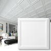 image:imageArt3d 48 Pack PVC Ceiling Tiles 24x24 Inches Waterproof Drop Ceiling TilesWall Panels for Interior Wall Decor Covers 192 Sqft Pure WhiteSquare White