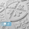 image:imageArt3d 48 Pack PVC Ceiling Tiles 24x24 Inches Waterproof Drop Ceiling TilesWall Panels for Interior Wall Decor Covers 192 Sqft Pure WhiteWhite