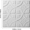 image:imageArt3d 48 Pack PVC Ceiling Tiles 24x24 Inches Waterproof Drop Ceiling TilesWall Panels for Interior Wall Decor Covers 192 Sqft Pure WhiteWhite