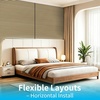 image:imageArt3d 4Pack 47x236 Inch Acoustic Panels with Wood Slat Design  Soundproof Wall Panel for Office Gaming Room amp Studio Ideal for Streamers Home Workers amp Recent Movers OakOak