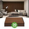image:imageArt3d 4Pack 47x236 Inch Acoustic Panels with Wood Slat Design  Soundproof Wall Panel for Office Gaming Room amp Studio Ideal for Streamers Home Workers amp Recent Movers OakWalnut