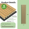 image:imageArt3d 4Pack 47x236 Inch Acoustic Panels with Wood Slat Design  Soundproof Wall Panel for Office Gaming Room amp Studio Ideal for Streamers Home Workers amp Recent Movers OakOak