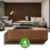 image:imageArt3d 4Pack 47x236 Inch Acoustic Panels with Wood Slat Design  Soundproof Wall Panel for Office Gaming Room amp Studio Ideal for Streamers Home Workers amp Recent Movers OakWalnut