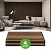 image:imageArt3d 4Pack 47x236 Inch Acoustic Panels with Wood Slat Design  Soundproof Wall Panel for Office Gaming Room amp Studio Ideal for Streamers Home Workers amp Recent Movers OakDeep Walnut