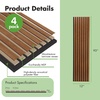 image:imageArt3d 4Pack 47x236 Inch Acoustic Panels with Wood Slat Design  Soundproof Wall Panel for Office Gaming Room amp Studio Ideal for Streamers Home Workers amp Recent Movers OakWalnut