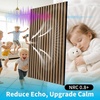 image:imageArt3d 4Pack 47x236 Inch Acoustic Panels with Wood Slat Design  Soundproof Wall Panel for Office Gaming Room amp Studio Ideal for Streamers Home Workers amp Recent Movers OakDeep Walnut