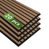 image:imageArt3d 4Pack 47x236 Inch Acoustic Panels with Wood Slat Design  Soundproof Wall Panel for Office Gaming Room amp Studio Ideal for Streamers Home Workers amp Recent Movers OakDeep Walnut