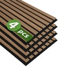 image:imageArt3d 4Pack 47x236 Inch Acoustic Panels with Wood Slat Design  Soundproof Wall Panel for Office Gaming Room amp Studio Ideal for Streamers Home Workers amp Recent Movers OakDeep Walnut