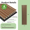 image:imageArt3d 4Pack 47x236 Inch Acoustic Panels with Wood Slat Design  Soundproof Wall Panel for Office Gaming Room amp Studio Ideal for Streamers Home Workers amp Recent Movers OakDeep Walnut