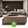 image:imageArt3d 4Pack 47x236 Inch Acoustic Panels with Wood Slat Design  Soundproof Wall Panel for Office Gaming Room amp Studio Ideal for Streamers Home Workers amp Recent Movers OakDeep Walnut