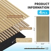 image:imageArt3d 4Pack 47x236 Inch Acoustic Panels with Wood Slat Design  Soundproof Wall Panel for Office Gaming Room amp Studio Ideal for Streamers Home Workers amp Recent Movers OakOak