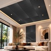 image:imageArt3d Acoustic Slat Wood Panels  6Pack 2x2ft Soundproof Drop Ceiling Living Room amp Bedroom DIY Decoration AshtreeBlackwood