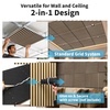 image:imageArt3d Acoustic Slat Wood Panels  6Pack 2x2ft Soundproof Drop Ceiling Living Room amp Bedroom DIY Decoration AshtreeNatural Oak