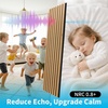 image:imageArt3d Wood Panels for Wall Acoustic 4Pack 945x128 Inch  Interior Soundproof Solution for Office Recording Studio Gaming Room Meeting Room Living Room Wall Decor WalnutTeak