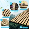 image:imageArt3d Wood Panels for Wall Acoustic 4Pack 945x128 Inch  Interior Soundproof Solution for Office Recording Studio Gaming Room Meeting Room Living Room Wall Decor WalnutOak