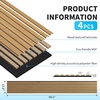 image:imageArt3d Wood Panels for Wall Acoustic 4Pack 945x128 Inch  Interior Soundproof Solution for Office Recording Studio Gaming Room Meeting Room Living Room Wall Decor WalnutTeak