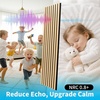 image:imageArt3d Wood Panels for Wall Acoustic 4Pack 945x128 Inch  Interior Soundproof Solution for Office Recording Studio Gaming Room Meeting Room Living Room Wall Decor WalnutOak