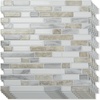 image:imageArt3d 10Sheet HeavyDuty Peel and Stick Backsplash Waterproof Wall Tiles Stick on Kitchen Backsplash Living Space Eurasian Mocha StoneBeige  White