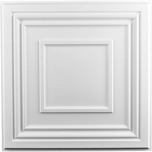 image:imageArt3d 48 Pack PVC Ceiling Tiles 24x24 Inches Waterproof Drop Ceiling TilesWall Panels for Interior Wall Decor Covers 192 Sqft Pure WhiteMatt White