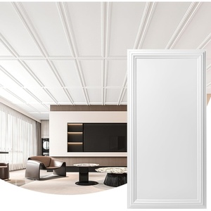 image:imageArt3d 48 Pack PVC Ceiling Tiles 24x24 Inches Waterproof Drop Ceiling TilesWall Panels for Interior Wall Decor Covers 192 Sqft Pure WhiteRectangular White