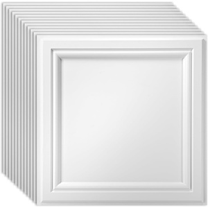 image:imageArt3d 48 Pack PVC Ceiling Tiles 24x24 Inches Waterproof Drop Ceiling TilesWall Panels for Interior Wall Decor Covers 192 Sqft Pure WhiteSnow White