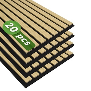 image:imageArt3d 4Pack 47x236 Inch Acoustic Panels with Wood Slat Design  Soundproof Wall Panel for Office Gaming Room amp Studio Ideal for Streamers Home Workers amp Recent Movers OakOak