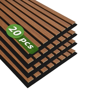 image:imageArt3d 4Pack 47x236 Inch Acoustic Panels with Wood Slat Design  Soundproof Wall Panel for Office Gaming Room amp Studio Ideal for Streamers Home Workers amp Recent Movers OakWalnut