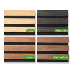 image:imageArt3d 4Pack 47x236 Inch Acoustic Panels with Wood Slat Design  Soundproof Wall Panel for Office Gaming Room amp Studio Ideal for Streamers Home Workers amp Recent Movers OakSample