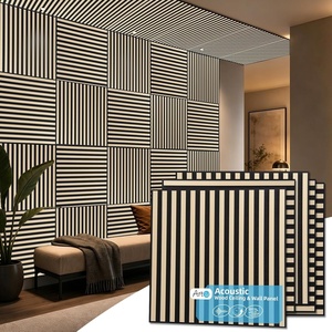 image:imageArt3d Acoustic Slat Wood Panels  6Pack 2x2ft Soundproof Drop Ceiling Living Room amp Bedroom DIY Decoration AshtreeAshtree