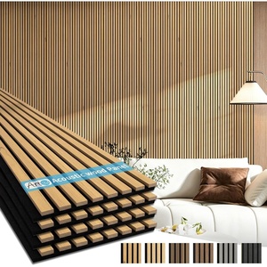 image:imageArt3d Wood Panels for Wall Acoustic 4Pack 945x128 Inch  Interior Soundproof Solution for Office Recording Studio Gaming Room Meeting Room Living Room Wall Decor WalnutTeak