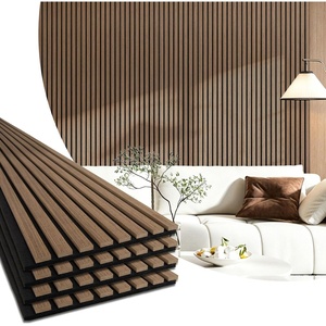 image:imageArt3d Wood Panels for Wall Acoustic 4Pack 945x128 Inch  Interior Soundproof Solution for Office Recording Studio Gaming Room Meeting Room Living Room Wall Decor WalnutWalnut